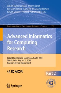 Immagine di copertina: Advanced Informatics for Computing Research 9789811331428
