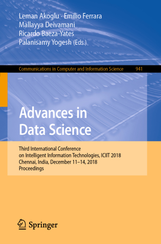 Cover image: Advances in Data Science 9789811335815