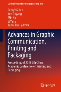 Immagine di copertina: Advances in Graphic Communication, Printing and Packaging 9789811336621