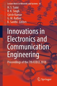 Imagen de portada: Innovations in Electronics and Communication Engineering 9789811337642