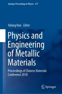 Cover image: Physics and Engineering of Metallic Materials 9789811359439