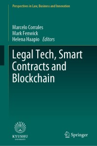 Omslagafbeelding: Legal Tech, Smart Contracts and Blockchain 9789811360855