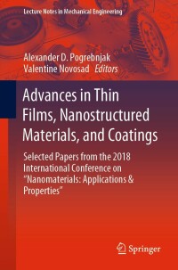 Cover image: Advances in Thin Films, Nanostructured Materials, and Coatings 9789811361326