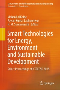Cover image: Smart Technologies for Energy, Environment and Sustainable Development 9789811361470