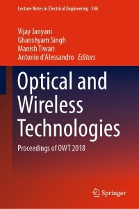 Imagen de portada: Optical and Wireless Technologies 9789811361586
