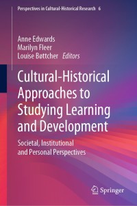Omslagafbeelding: Cultural-Historical Approaches to Studying Learning and Development 9789811368257