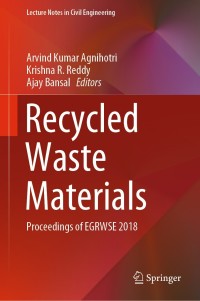 Immagine di copertina: Recycled Waste Materials 9789811370168