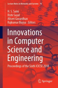 Imagen de portada: Innovations in Computer Science and Engineering 9789811370816