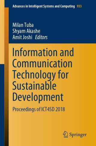 Cover image: Information and Communication Technology for Sustainable Development 9789811371653