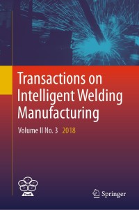Omslagafbeelding: Transactions on Intelligent Welding Manufacturing 9789811374173
