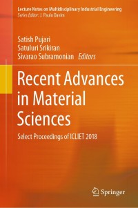 Imagen de portada: Recent Advances in Material Sciences 9789811376429