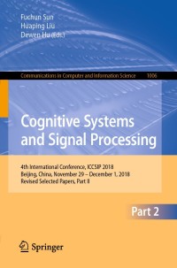 Imagen de portada: Cognitive Systems and Signal Processing 9789811379857