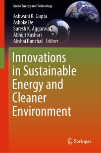 表紙画像: Innovations in Sustainable Energy and Cleaner Environment 9789811390111