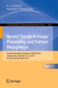 表紙画像: Recent Trends in Image Processing and Pattern Recognition 9789811391804