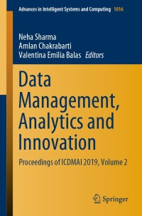 Cover image: Data Management, Analytics and Innovation 9789811393631