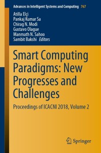 Cover image: Smart Computing Paradigms: New Progresses and Challenges 9789811396793