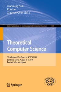 Imagen de portada: Theoretical Computer Science 9789811501043