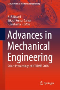 صورة الغلاف: Advances in Mechanical Engineering 9789811501234