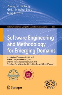 Cover image: Software Engineering and Methodology for Emerging Domains 9789811503092