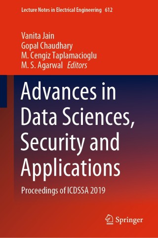 Cover image: Advances in Data Sciences, Security and Applications 9789811503719