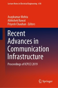 Imagen de portada: Recent Advances in Communication Infrastructure 9789811509735