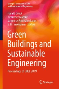 Cover image: Green Buildings and Sustainable Engineering 1st edition 9789811510625