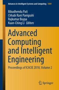 Imagen de portada: Advanced Computing and Intelligent Engineering 1st edition 9789811514821