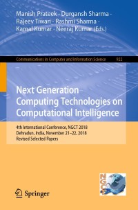 Cover image: Next Generation Computing Technologies on Computational Intelligence 9789811517174