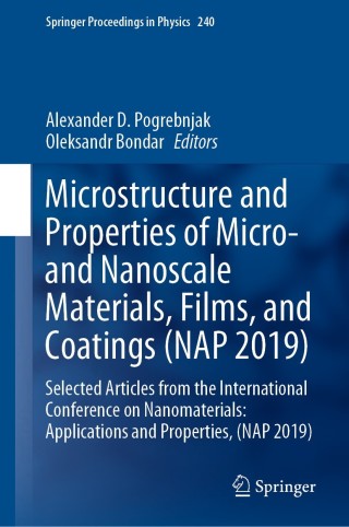 Cover image: Microstructure and Properties of Micro- and Nanoscale Materials, Films, and Coatings (NAP 2019) 9789811517419