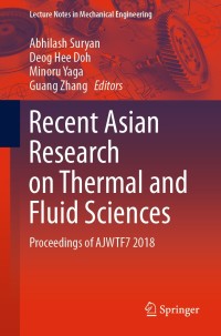 Cover image: Recent Asian Research on Thermal and Fluid Sciences 1st edition 9789811518911