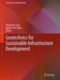 Cover image: Geotechnics for Sustainable Infrastructure Development 9789811521836