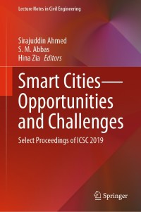 Cover image: Smart Cities—Opportunities and Challenges 1st edition 9789811525445