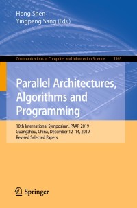 Imagen de portada: Parallel Architectures, Algorithms and Programming 9789811527661