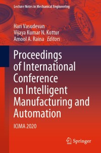 Cover image: Proceedings of International Conference on Intelligent Manufacturing and Automation 1st edition 9789811544842