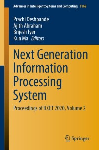 Cover image: Next Generation Information Processing System 1st edition 9789811548505