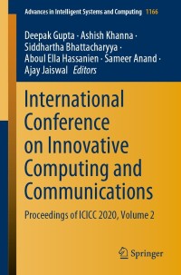 Cover image: International Conference on Innovative Computing and Communications 1st edition 9789811551475