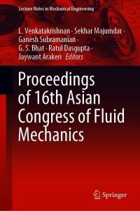 Imagen de portada: Proceedings of 16th Asian Congress of Fluid Mechanics 9789811551826