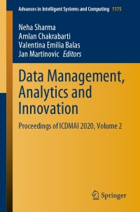 Imagen de portada: Data Management, Analytics and Innovation 1st edition 9789811556180