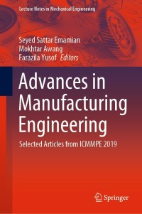 Cover image: Advances in Manufacturing Engineering 1st edition 9789811557521