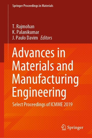 Cover image: Advances in Materials and Manufacturing Engineering 1st edition 9789811562662
