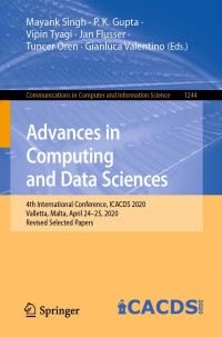Cover image: Advances in Computing and Data Sciences 1st edition 9789811566332