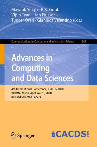 Cover image: Advances in Computing and Data Sciences 1st edition 9789811566332