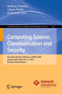 Imagen de portada: Computing Science, Communication and Security 1st edition 9789811566479