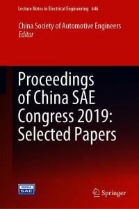 Cover image: Proceedings of China SAE Congress 2019: Selected Papers 1st edition 9789811579448