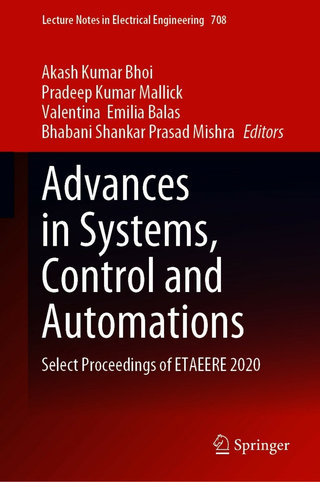 Advances in Systems, Control and Automations Select Proceedings of ETAEERE 2020