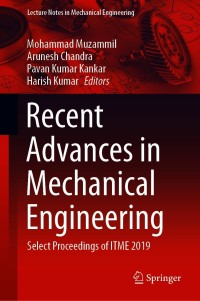 Cover image: Recent Advances in Mechanical Engineering 1st edition 9789811587030