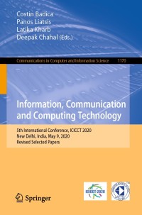 Imagen de portada: Information, Communication and Computing Technology 1st edition 9789811596704