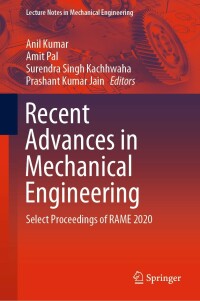 Cover image: Recent Advances in Mechanical Engineering 9789811596773