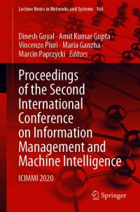 Imagen de portada: Proceedings of the Second International Conference on Information Management and Machine Intelligence 9789811596889