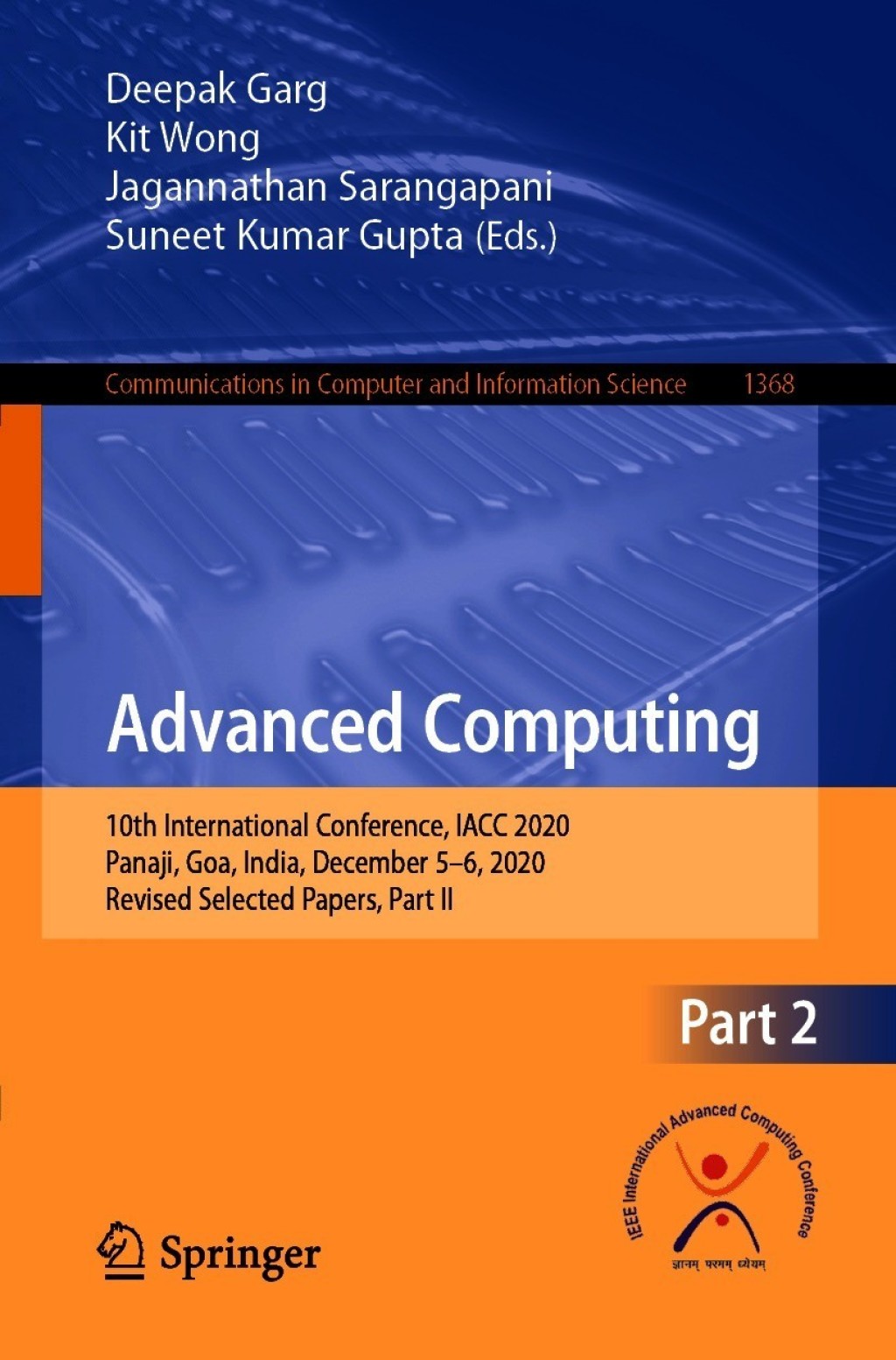 Advanced Computing 10th International Conference, IACC 2020, Panaji, Goa, India, December 5–6, 2020, Revised Selected Papers, Part II
